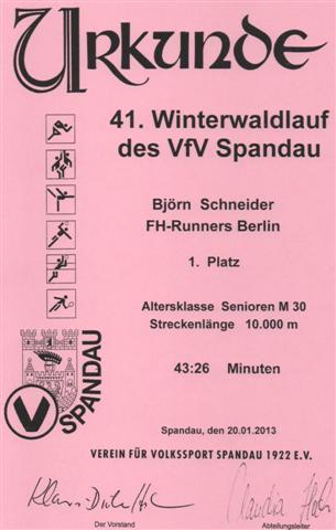 41.Spandauer Winterlauf - 20.01.13